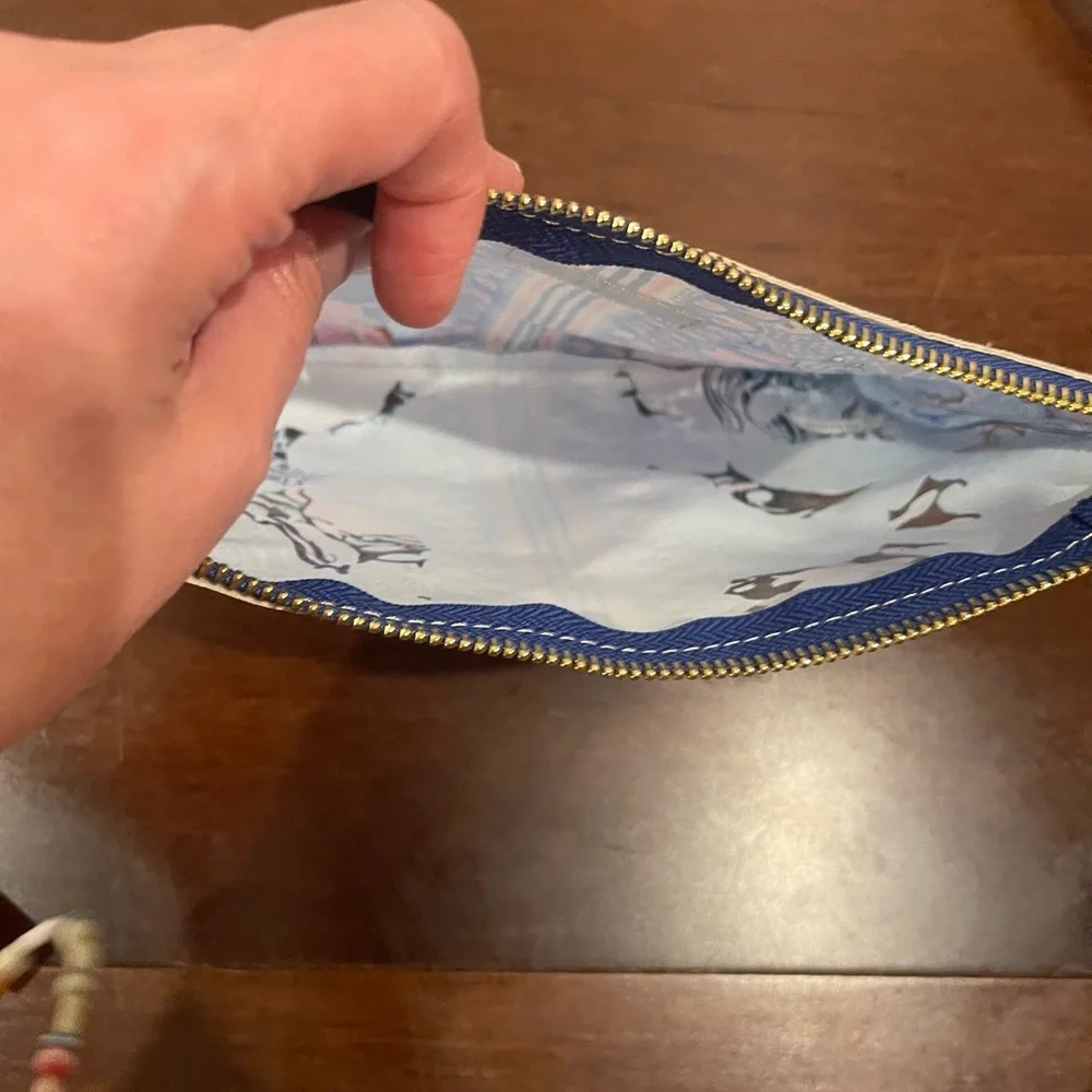 guc lilly pulitzer Colorful plastic Zip Pouch with Gold Accents